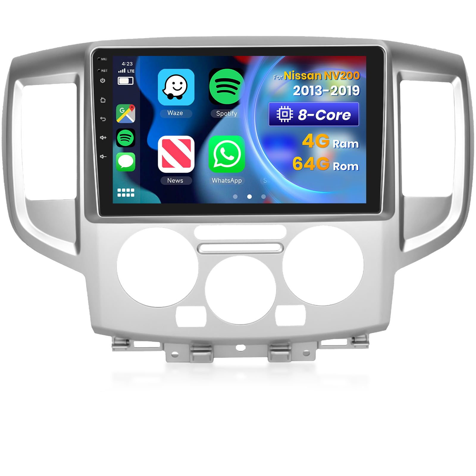 Photo 1 of [8 CORE 4G+64G] Android 13 Car Radio for Nissan NV200 2013-2019 with Wireless Carplay/Android Auto, 9 Inch IPS Touch Screen Car Stereo, Bluetooth, GPS, WiFi, SWC, DSP + Backup Camera