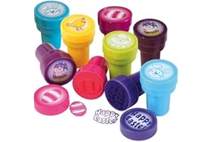 ArtCreativity Easter Stamps for Kids, 6 Pieces Assorted Pre-Inked Stampers, Easter Party Supplies and Favors, Goodie Bag Fillers, Easter Basket Essentials Rubber Stamp, Cute Surprise Toys