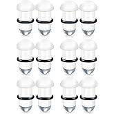 Cisyozi 14G-00G Acrylic Gauges for Ear Single Flare Plugs With Rubber Rings Unique Smooth Acrylic Gauges for Daily Wear Earring Expander Stretching Kit Piercing Jewelry for Women Men