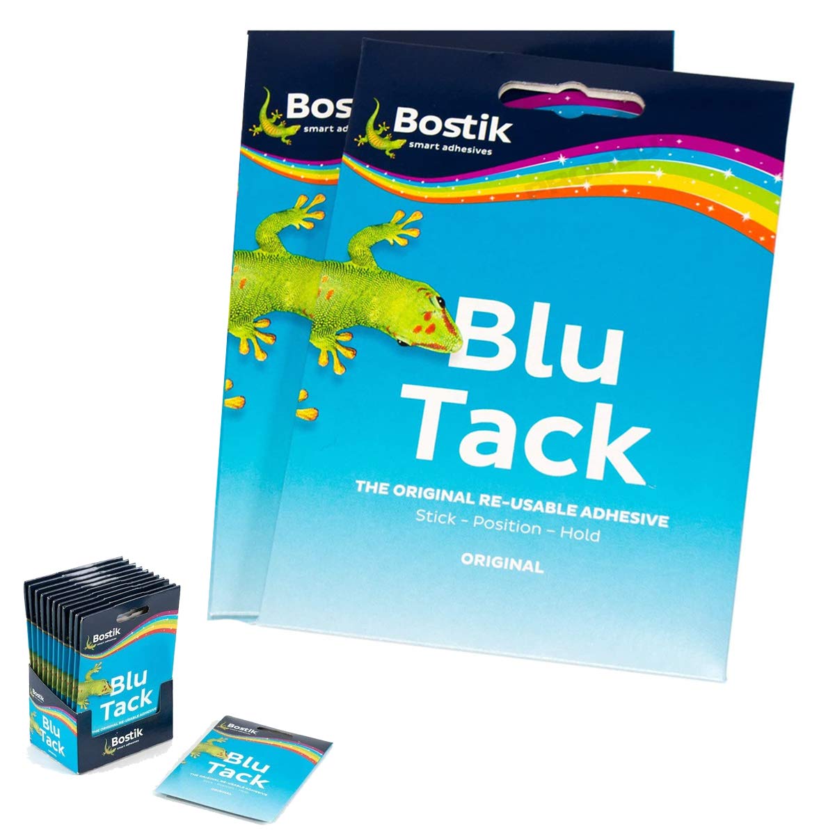 2 x Bostik Blu Tack Original Reusable Adhesive for Craft Stick Position Hold No Mess or Marks