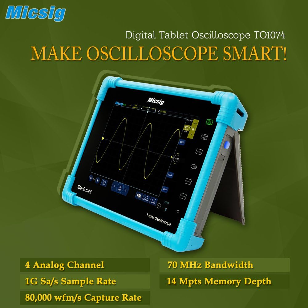 Micsig Digital Tablet Storage Oscilloscope 70 MHz 4CH TO1074