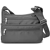 VOLGANIK ROCK RFID Purses for Women Fabric Nylon Multi Pocket Crossbody Bag Ladies Travel Handbag