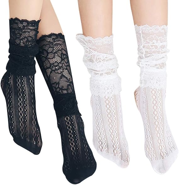Amazon Co Jp ビメイゴー Bmeigo ベビー 靴下 キッズ ハイソックス 2足セット クルーソックス 女の子 フォーマル 全3タイプ 白 黒 レースソックス ガールズ 花柄 フリル 美脚 透かし 入学式 卒業式 お姫様 結婚式 発表会 服 ファッション小物