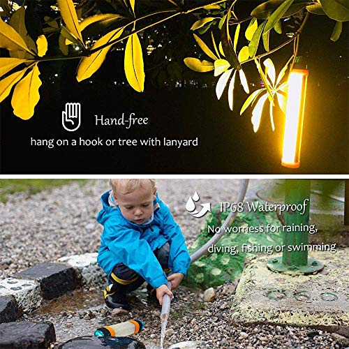 Topfit Camping Lantern LED Light,Multifunctional Waterproof Magnetic Lamp,USB Rechargeable Handheld Lamp for Backpacking Hiking Fishing Garage Home Security