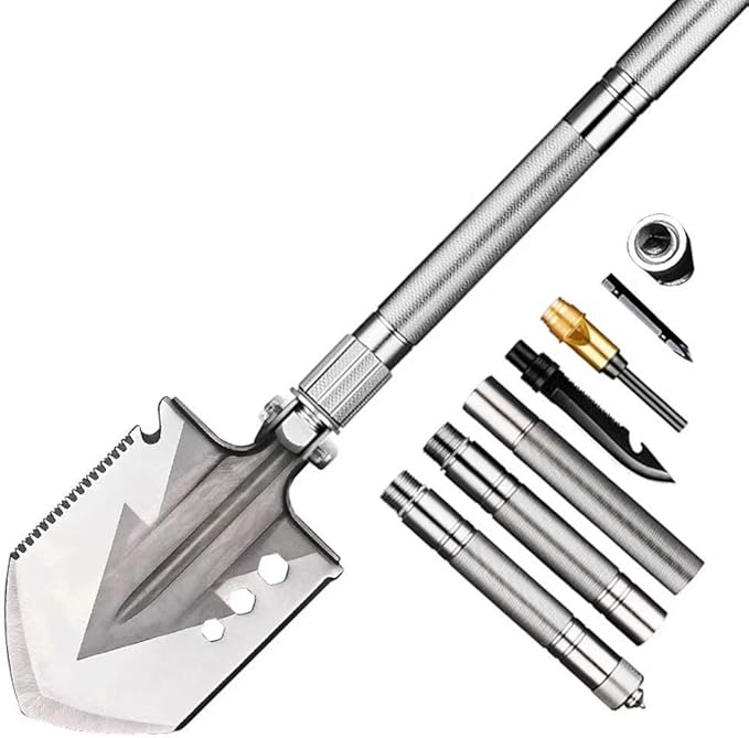 Lp Lll Camping Schaufel Klappspaten Schaufel Spaten Mit Survival Kit Fur Garten Schnee Eis Reinigung Camping Im Freien Jagd Graben Amazon De Kuche Haushalt