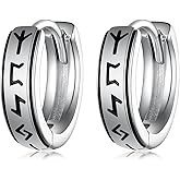 Vintage Viking Earrings 925 Sterling Silver Viking Hoop Earrings Viking Gifts for Men Women