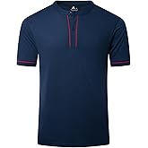 Men's Henley Shirts Short Sleeve Waffle Casual Basic Tees Classic Henley Summer Solid T Shirts with Pocket