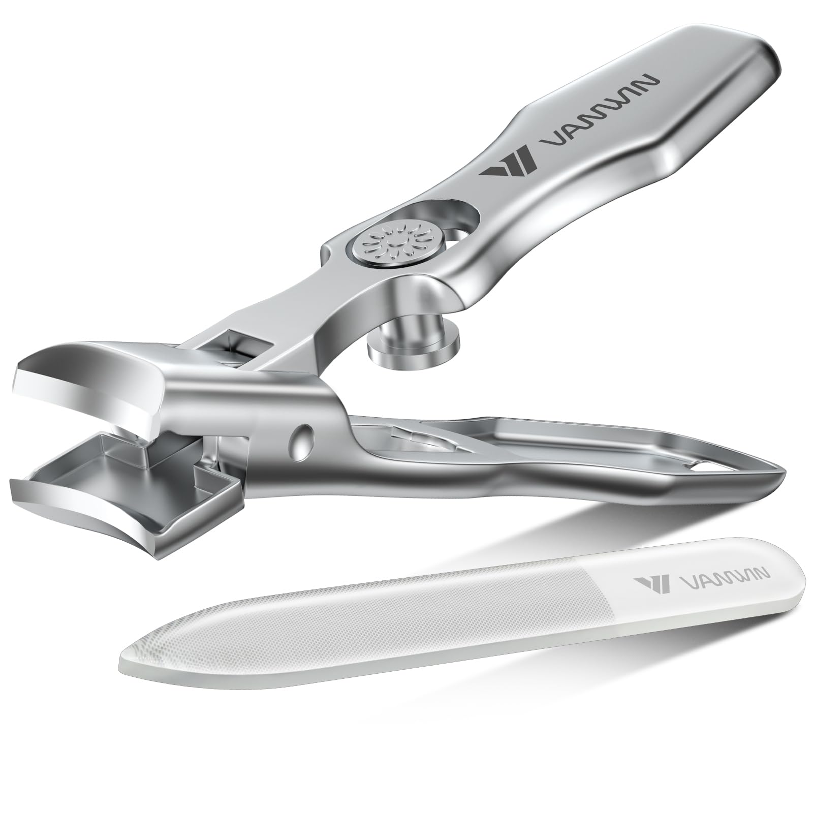 Photo 1 of German Nail Clippers for Men Thick Nails, VANWIN Toenail Clippers for Seniors Large Wide Jaw Opening, Heavy Duty No Splash Fingernail Clipper with Safety Lock Nail Clippers with Catcher for Women