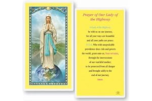 STEALSTREET WJ Hirten E24-293 Prayer of Our Lady of The Highway Clear Holy Cards