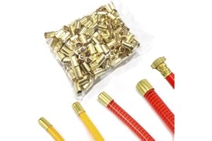Compression Sleeves for Hose 50-Pack Brass/Tubing - 11 Sizes (11mm-16mm) Heavy Duty Pipe Connectors(14.5mm)