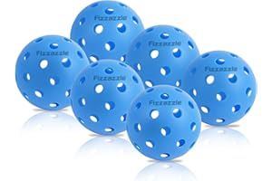 Fizzazzle Outdoor Pickleball Balls 40 Holes - 4/6/12 Pack USAPA Standard Balls - Pickleball Accessories Set - High Bounce True Flight & Durable Pickle Balls