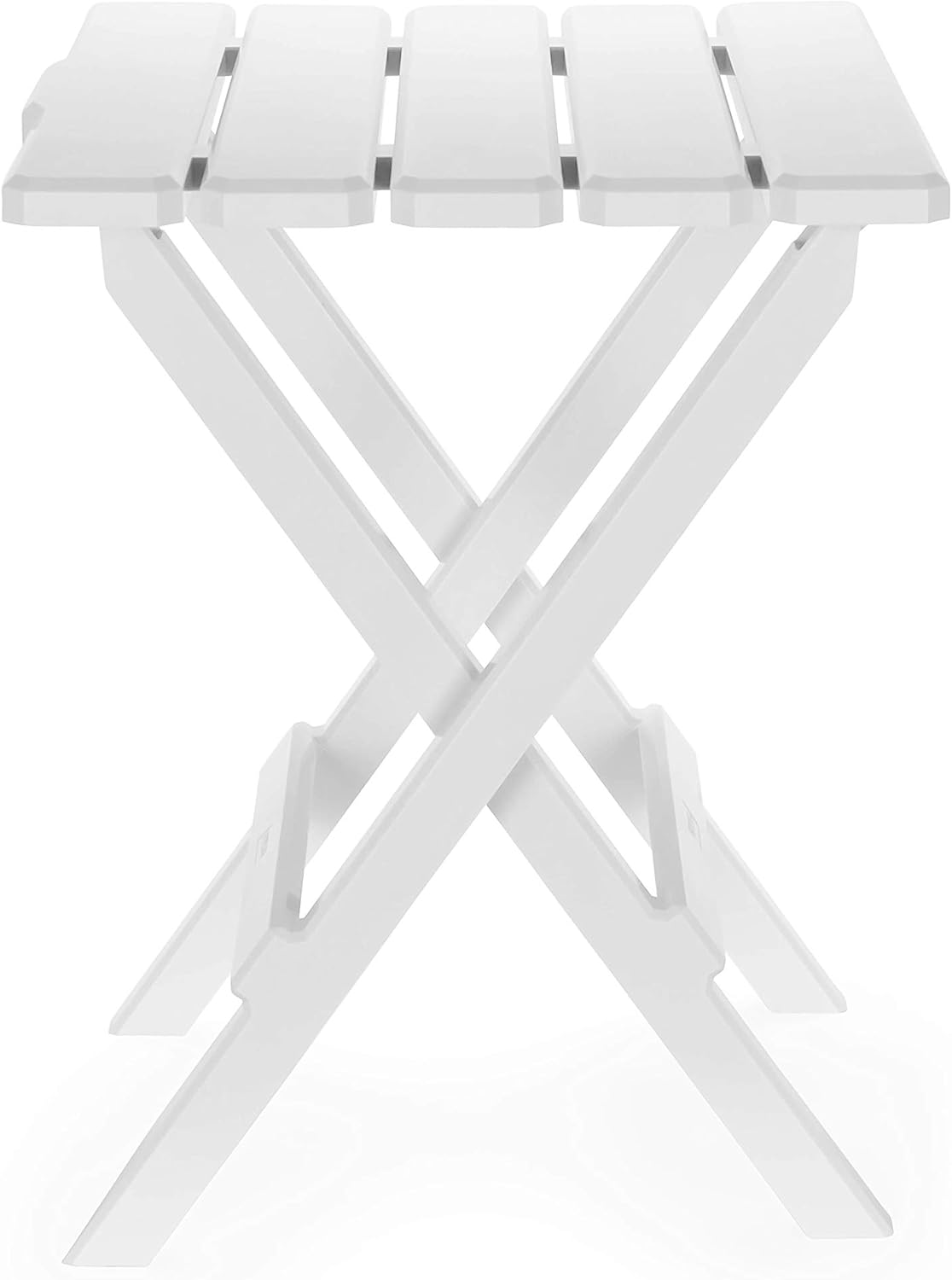 Camco Large Adirondack Portable Outdoor Folding Side Table - Perfect for The Beach, Camping, Picnics, Cookouts and More - Weatherproof and Rust Resistant - White (21041): Automotive