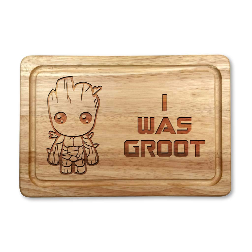 I was Groot Hardwood Chopping Cutting Board Gift