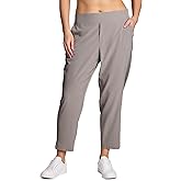 RBX Women's Plus Size Ankle Pant with Pockets Lightweight Quick Drying Woven Weekend Pants