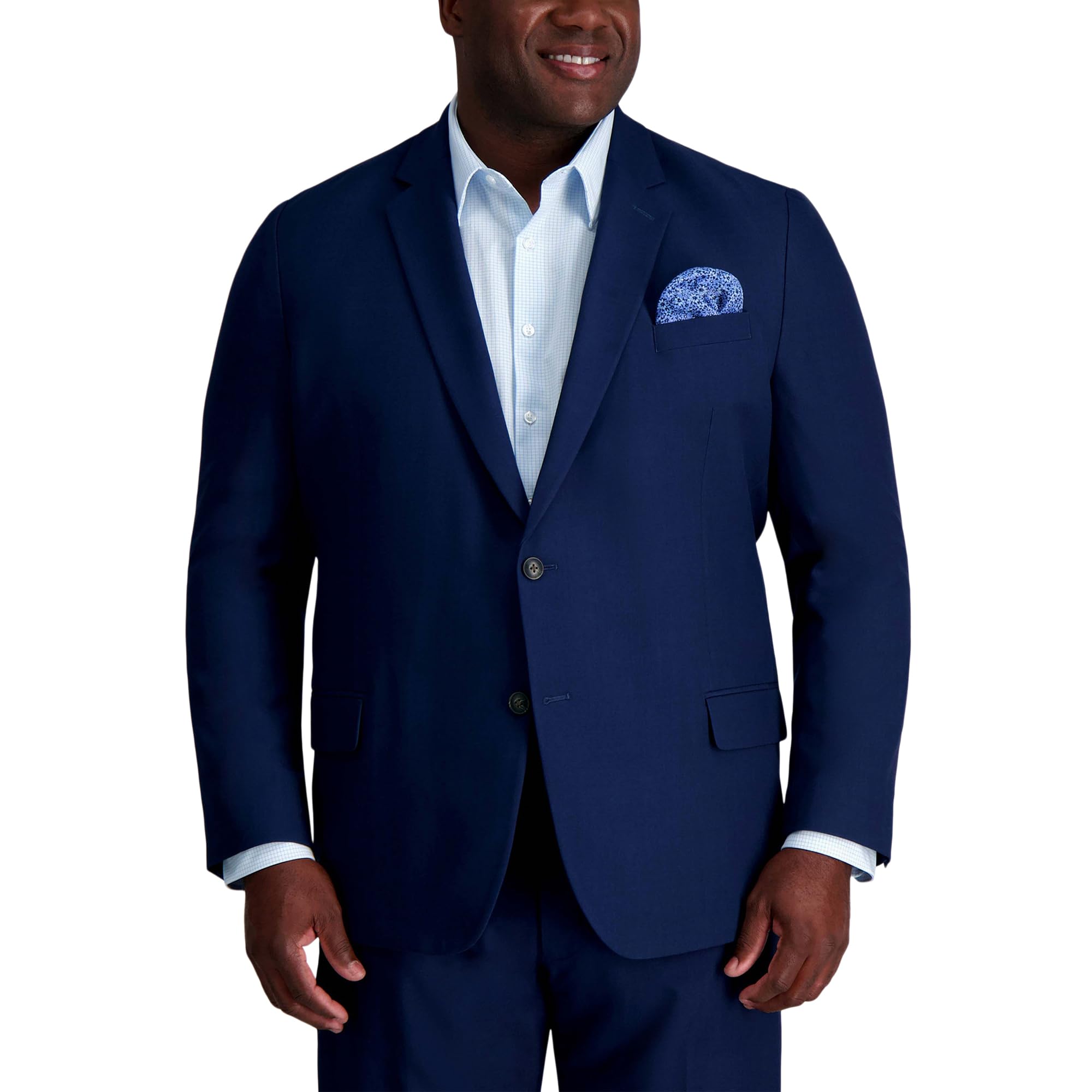Haggar Men’s Smart Wash Performance Classic Fit Big &Tall Suit Separates-Pants & Jackets, Midnight, 52R