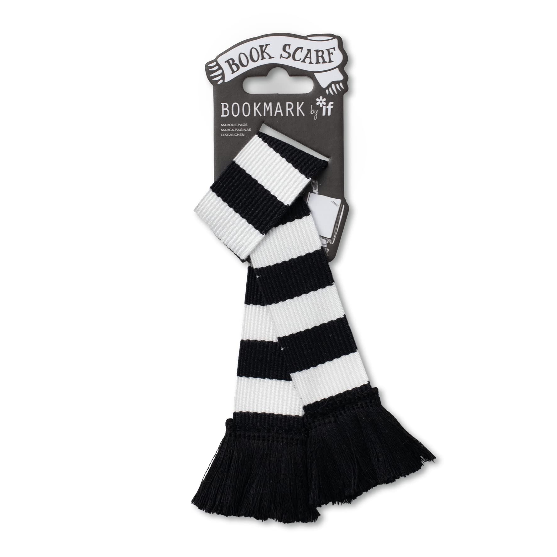 IF Book Scarf Bookmark - Black & White
