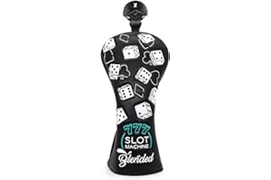 BAIRBRE Golf Club Covers Lucky 777 Blade Putter Headcover Golf Driver Covers Fairway Wood Headcover Hybrid Head Cover Blade Putter Cover Leather 3 Wood Headcovers Golf Headcovers for All Brand