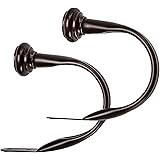 AmazonBasics Decorative Curtain Drapery Holdback, Set of 2, Espresso Dark Bronze