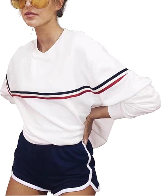 Amazon Com Crewneck Sweatshirt Women Aesthetic Vintage Cute Baggy