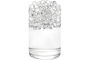 120,000 Water Beads Clear, Water Gel Jelly Beads for Vases Filler, Floating Candles, Wedding Centerpiece, Christmas Decoratio