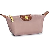 VINWO Womens Unique Change Purse Vintage Nylon Zip Coin Wallet Mini Bag (Taro Purple)