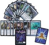 100 Magic the Gathering All Blue Card Lot - Includes 8 Rares and 2 Mythic Rares! Includes Custom Golden Groundhog Kraken Token!