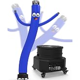 Puligoth Inflatable Tube Man with Blower - Dancing Inflatable Tube Guy | with Wheels for Outdoor Decoration, Business Advertising, and Store Promotion (Blue, 10 FT)