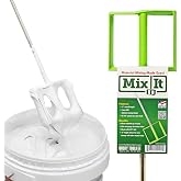 Buddy Tools Mix It, 18" Length Mud Mixer | Durable ABS Paddle &ndash; Efficient Paint Mixer for Drill &ndash; Easy-to-Use &amp; Rust-Resistant Mixing Paddle for Mud and Paint