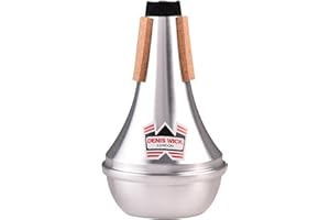 Denis Wick Straight Mute for Trumpet or Cornet, 5504 - Hand-Spun Aluminum Mute with Natural Cork - Brilliant Tone, Reliable Intonation & Tight-Bell Fit for Performance - 6.1 x 3.4 x 3.4 In, 2.26 oz