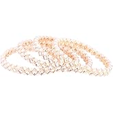 Efulgenz Indian Bangles for Women Faux Kundan Faux Pearl Indian Wedding Bridal Bracelet Bangle Set Party Fashion Statement Jewelry (4 Pcs)