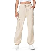 BOOPH Girls Sweatpants Kids Baggy Cargo Pants Athletic Drawstring Jogger Pants with Pockets 7-14Y