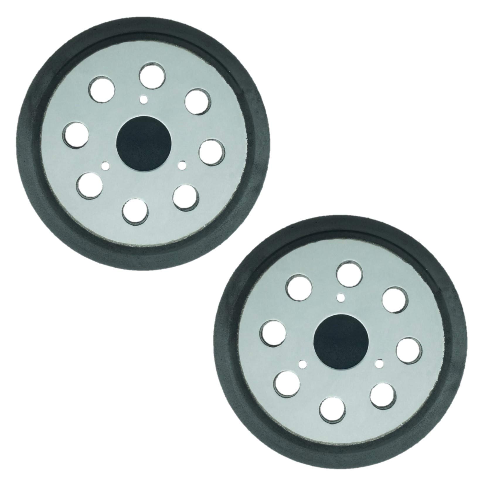 2 x SabreCut OSSCPD421MH_2 125mm Medium Hard 8 Hole Random Orbital Sander Hook and Loop Backing Pads Compatible with DeWalt DT3600 DW421 DW423 D26453 D26451