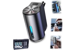 LAMVPKER Smart Car Air Freshener, Intelligent Car Aroma Diffuser, Ultrasonic Atomizer, Car Essential Oil Diffuser, Aromatherapy for Car