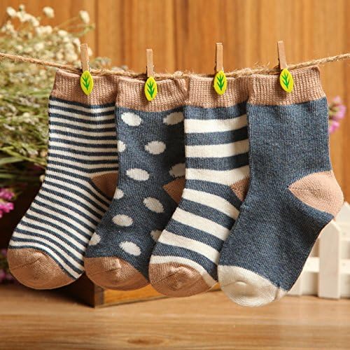Kk 100 Unisex-baby Newborn 4-pack Colorful Socks (0-6Months, Blue series)