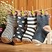 Kk 100 Unisex-baby Newborn 4-pack Colorful Socks (6-12Months, Blue series)