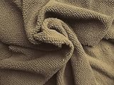 Sherpa Knit Fleece Minky Feels Like Lamb Wool Fabric By Yard - Camel 61