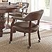 Steve Silver Company Tournament Casters Captains Chair, 25D x 25W x 31H in, Brown