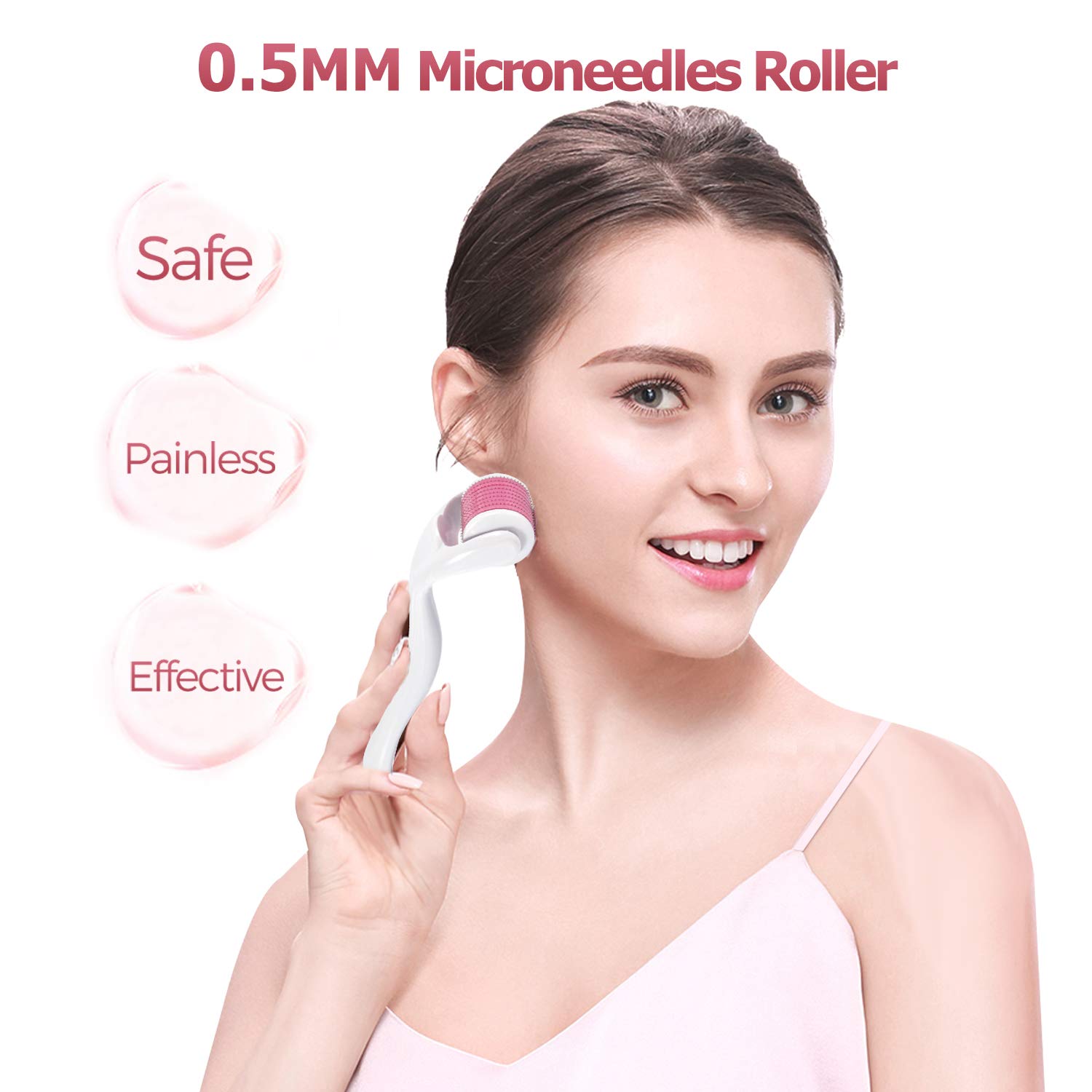 Derma Roller Microneedle Cleanser for Face Body Hair Growth, 2 IN 1 Kit Micro Needles Facial Skin Roller for Home Skincare : Beauty