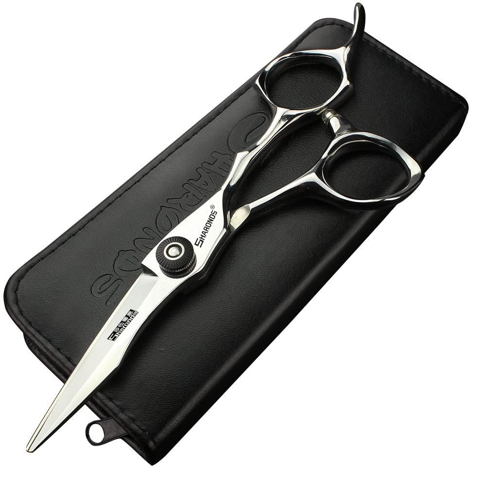 Japan 440C 5.5/6 inch Hair Professional Stylist Bearing Scissors - Hair Salon Studio Professional Modeling Tools - Cutting & Thinning Scissors (5.5 inch Flat Shear-AA)