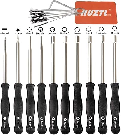 Amazon Com Huztl Carburetor Adjustment Tool Tune Up Kit Carb Adjusting Tool For Common 2 Cycle Husqvarna Echo Poulan Stihl Mtd Ryobi Homelite Trimmer Weed Eater Chainsaw 10pcs Cleaning Tool Garden