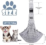 Adiwo Puppy Carrier Reversible Hands-Free Dog Sling Small Medium Cats view 2