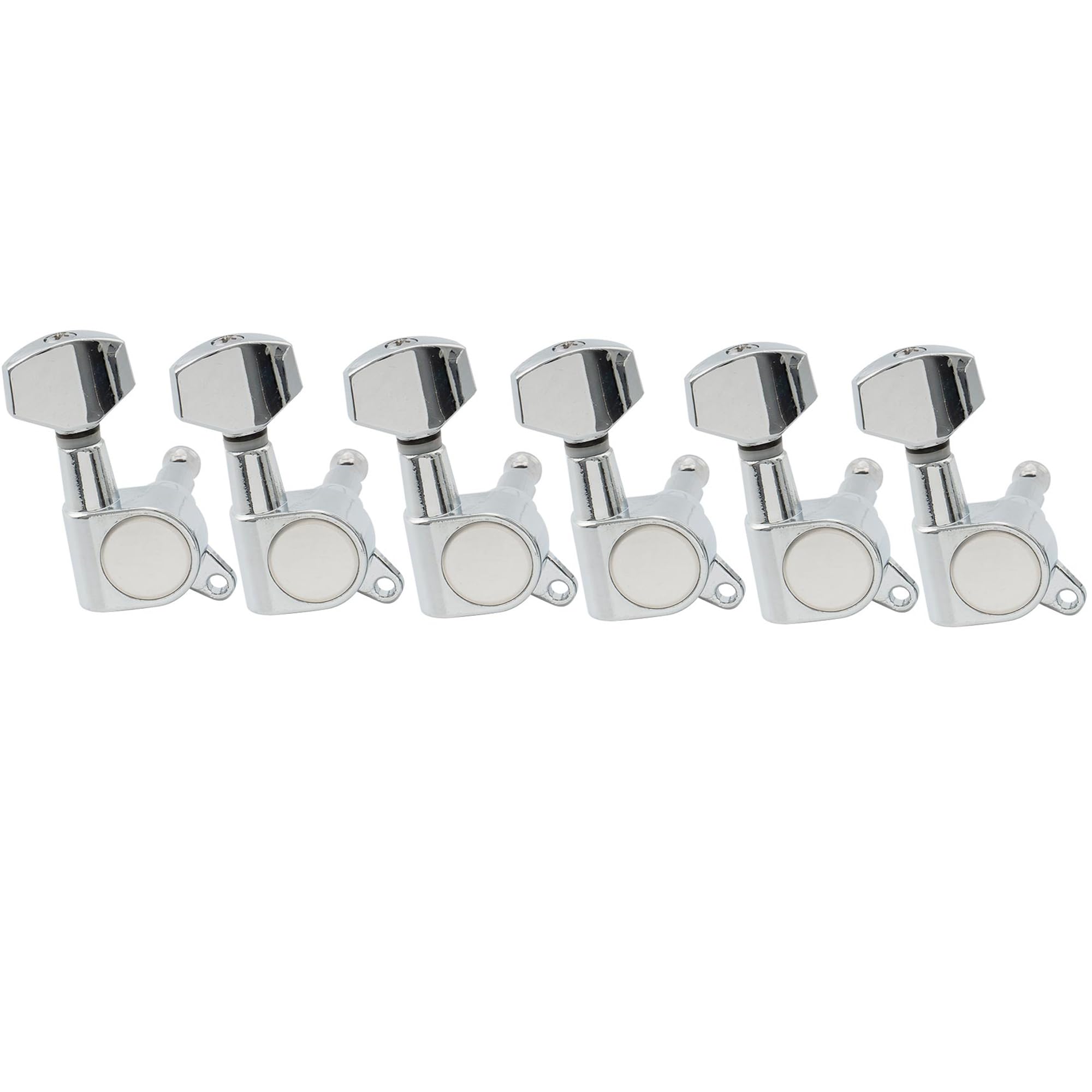 Musiclily 6-in-line Sealed Guitar Tuners Tuning Pegs Keys Machine Heads Set for Fender Stratocaster Telecaster Electric Guitar, Chrome — image 1