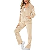 Aitmoask Velour Track Suits for Women Set Fall Sweatsuits 2 Piece