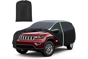 Mixsuper Liner Car Cover for Jeep Grand Cherokee 1993-2026, 7 Layers Waterproof Car Cover Accessories for Grand Cherokee with Zipper Door, Windproof Straps, Reflective Strips, Anti-UV, All Weather