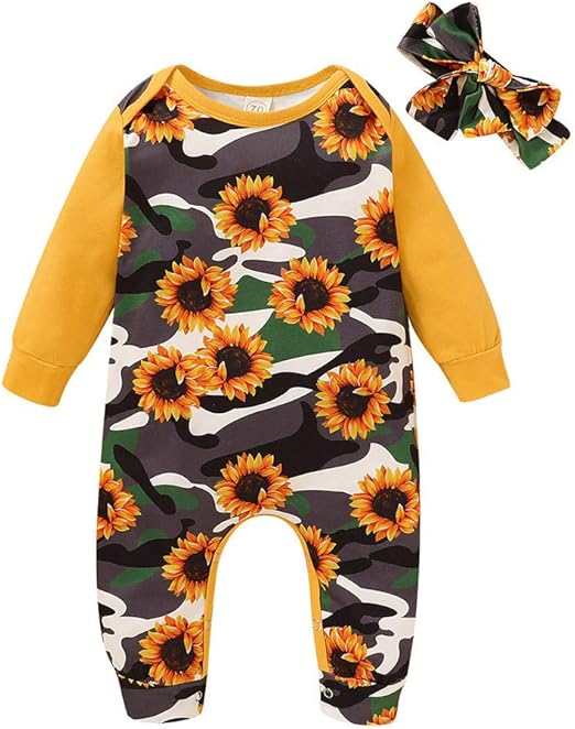 sunflower overalls baby
