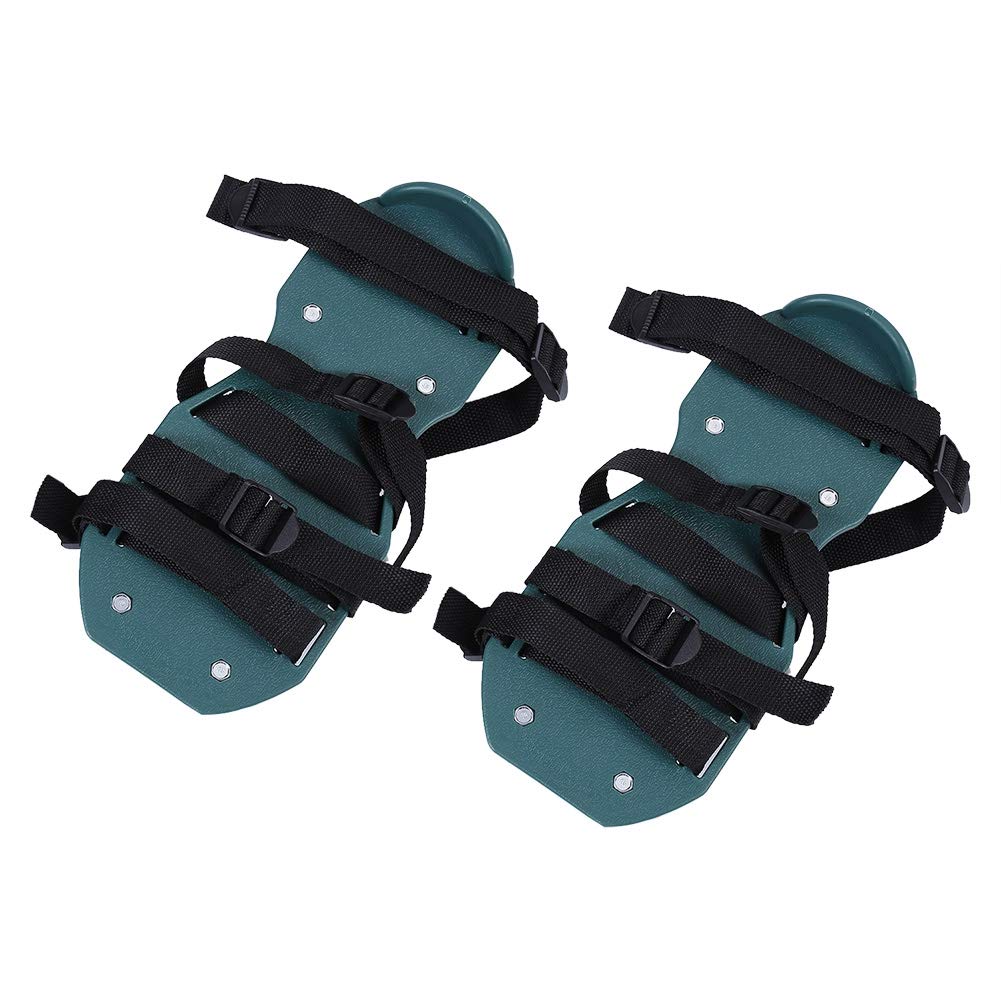 1 Pair of Lawn Aerator Sandals Soil Loosening Aerator Lawn Spiked Shoes Lawn Nail Shoes with Adjustable Buckle Gardening Tool for Lawn Yard(4 Straps)