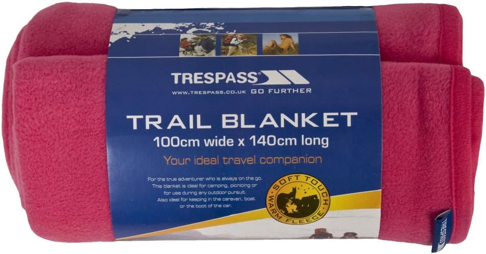 Cuddles Trespass Camping Fleece Blanket - 100 x 140cm Soft Warm