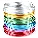 Creacraft Beading Wire Set Basic: 6 Colors of Artistic Anodized Aluminum Wire for Jewelry, Crafting, 16ft per Coil (2mm (12ga))