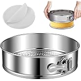 9 Inch Cheesecake Springform Cake Pan with 30Pcs Parchment Paper Liners,304 Stainless steel Nonstick Leakproof Springform roound cake pan with Removable Bottom for Cheesecake,Chiffon,Baking Cakes