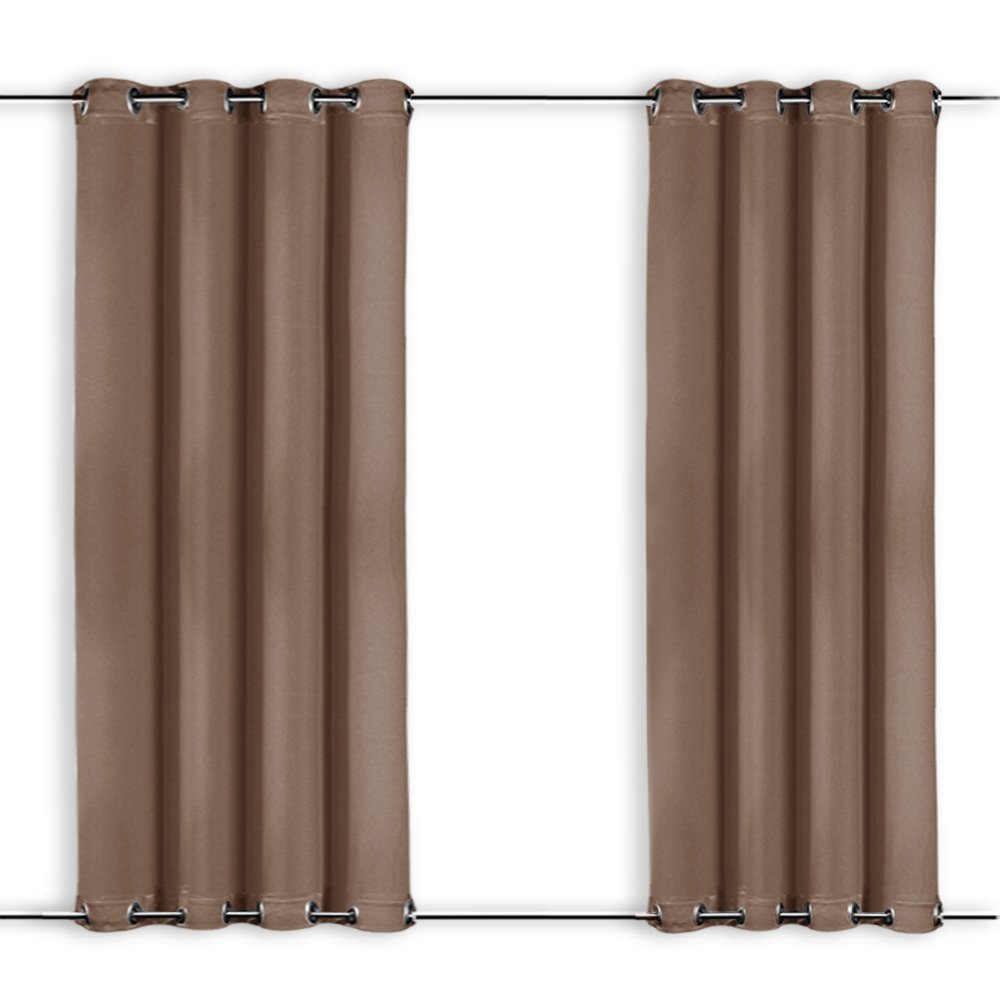 Window Treatment Top And Bottom Grommets Blackout Water Repellent Wind Prevention Indoor Outdoor Curtain Drape Nicetown Outdoor Patio Curtains Waterproof 1 Piece 52 By 84 Inch Grey Outdoor Decor Outdoor Curtains